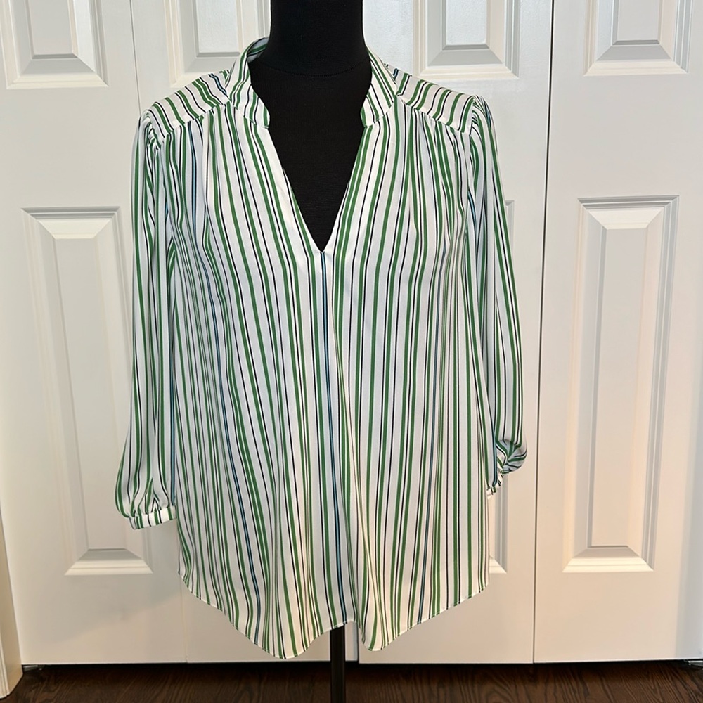 Cabi 5893 awning stripe blouse size XS